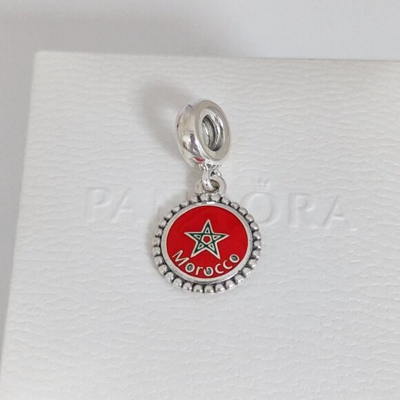 Pandora Morocco Flag Exclusive Dangle Charm S925 Silver with box - Picture 6 of 7